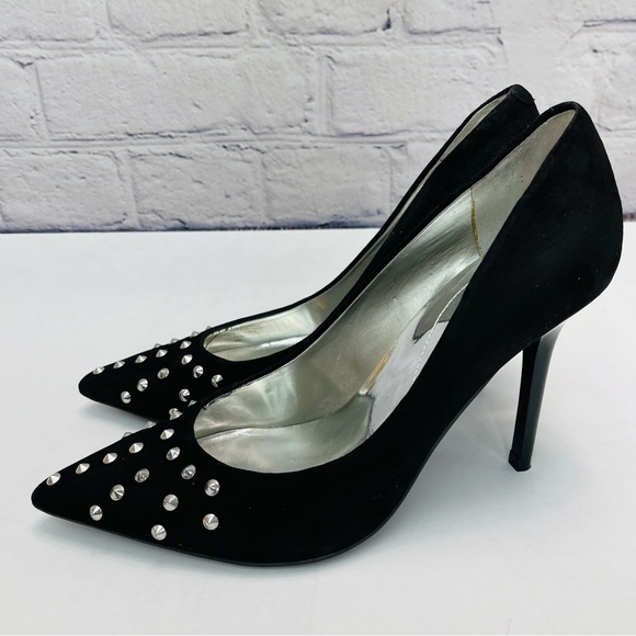 Women's Guess Studded High Heel Stiletto Pumps Suede Shoes 7.5 - Picture 2 of 13